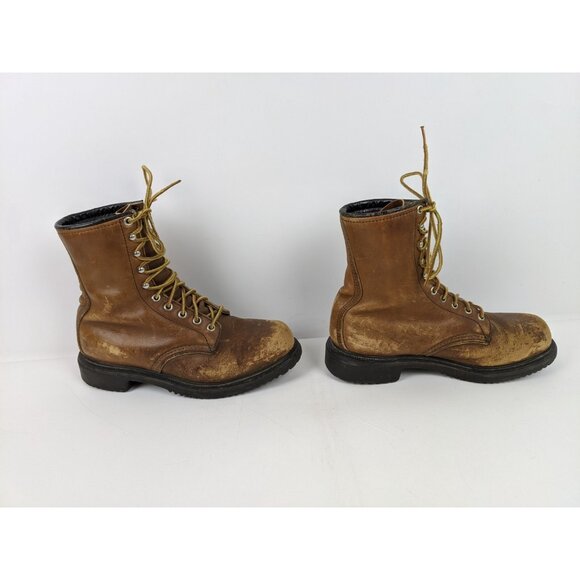 Red Wing Leather Boots Mens Size 6.5 Oil Resistant Long Wear Distressed - Picture 3 of 13